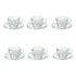 Juego 6 Tazas Con Platillo 240 Ml De Vidrio Astral Duralex