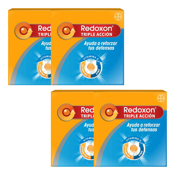Pack X4 Redoxon Triple Acción 1g 30 Comprimidos Efervescente