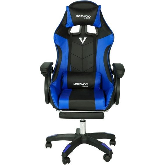 Silla Gaming Shooter Dw-sga001na Reclinación155° Azul Daewoo Material del tapizado Cuero sintético