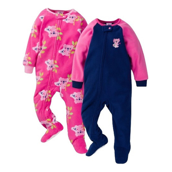 Pack X2 Pijamas Enteritos Plush Polar C/ Pie Y Cierre Gerber