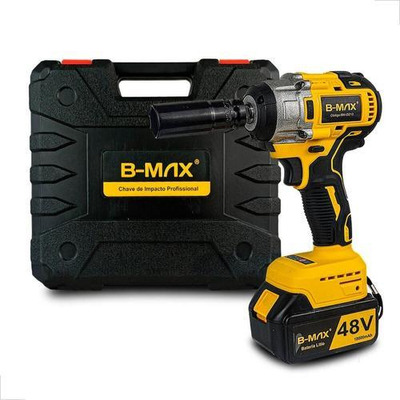 B-max Parafusadeira Chave De Impacto 1/2 Bateria Lítio 48v