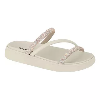 Sandália Birken Moleca Glitter Papetes Femininas Brilho Moda