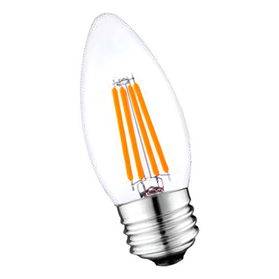 Pack X 10 Lampara Filamento Vela E27 Rosca Comun Led 4w Cálido