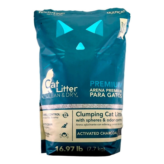 Arena Para Gato Cat Litter Premium Carbón Activado 15.4 Kg x 15.4kg de peso neto