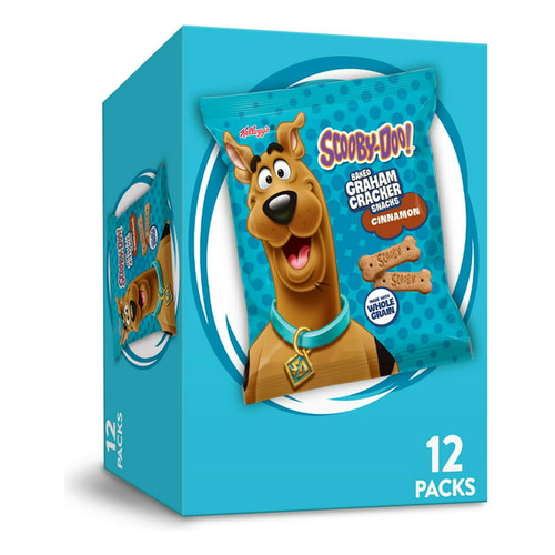 Scooby Doo Baked Graham Cracker Snacks Cinnamon 12 Pack 340g