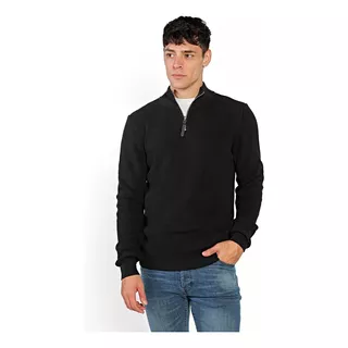 Sweater Tramado Hombre Medio Cierre Hilo Old Bridge Feldman