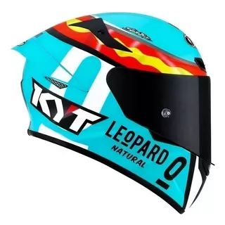 Capacete Moto Kyt Tt Course Dalla Porta Equipe Leopard Cor Azul Desenho Espanha - Jaume Masia Tamanho Do Capacete 58