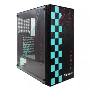 Ocelot Gaming - Gabinete Oc-black Katana E-atx 3 Vent Argb Color Negro