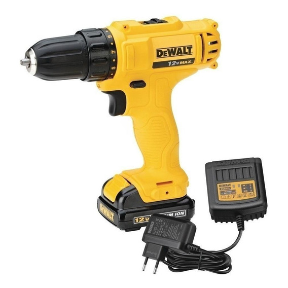 Taladro percutor atornillador inalámbrico de 10mm DeWalt DCD700LC1 12V + 1 batería de 1.5Ah + accesorio con caja de cartón 220V