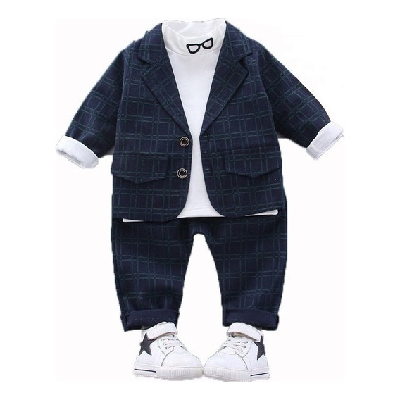 Conjunto Traje Formal For Bebé Niño Camisa Pantalón Saco /3