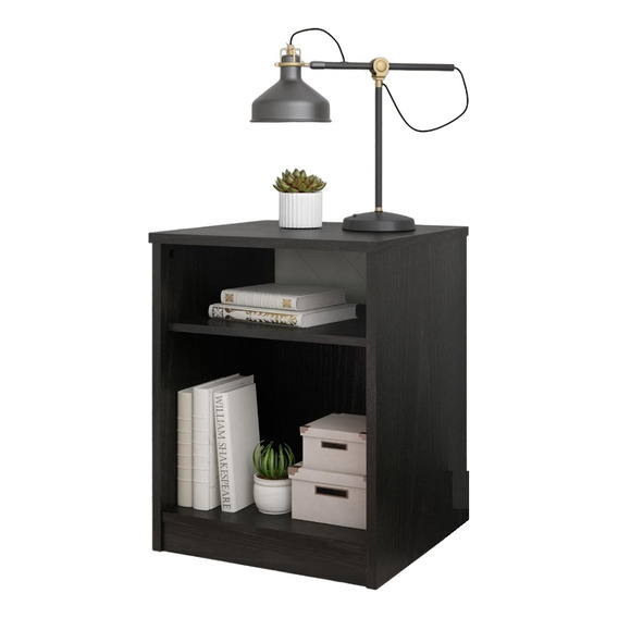 1 Buro Negro Mesa De Luz Minimalista Modelo Artik