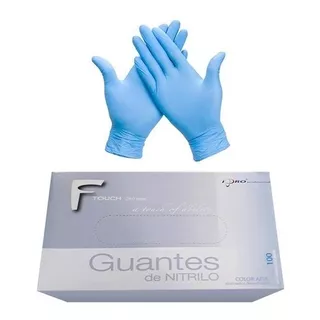 Guante De Nitrilo Azul Ftouch Caja 100 Unidades (s,m,l,xl)