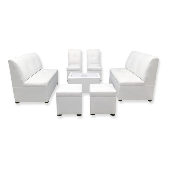 Mueble Sala Lounge Minimalista Moderna Sillones Puff Salas