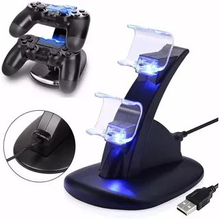 Cargador Base Vertical Controles Joystick Ps4 + Cable Usb