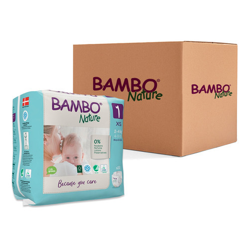 Pañales Bambo Nature cajas pañales ecológicos sin género RN XS