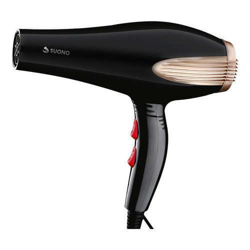 Secador De Cabello Suono Snpe-1002 1600w Dos Velocidades Color Negro