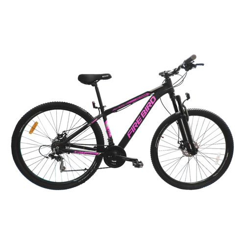 Mountain bike Fire Bird Eco R29 S 21v frenos de disco mecánico cambios Fast/LTWOO color negro/rosa  