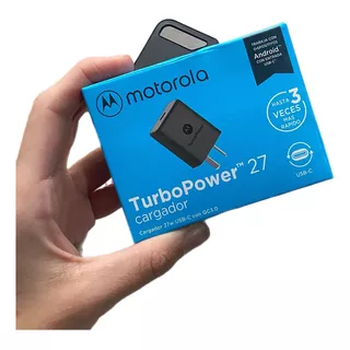 Cargador Moto Turbo Power 27+ Con Cable Tipo Cac Color Black