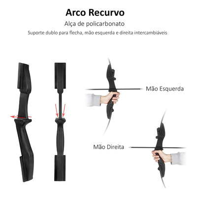 Arco E Flecha Profissional Ambidestro 40lbs + Flecha E Alvos