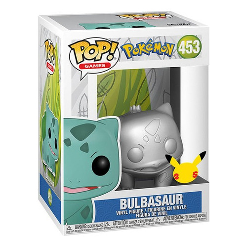 Bulbasaur Plateado Metalico Pokemon Funko Pop Original