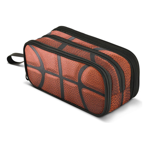 Estuche Grande Con Textura De Balón De Baloncesto