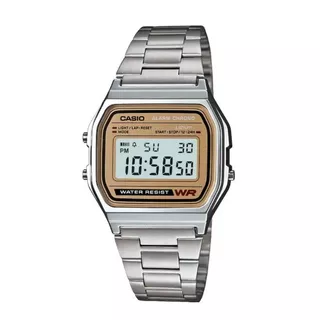 Reloj Digital Casio Classic A158w Vintage Plateado/dorado 