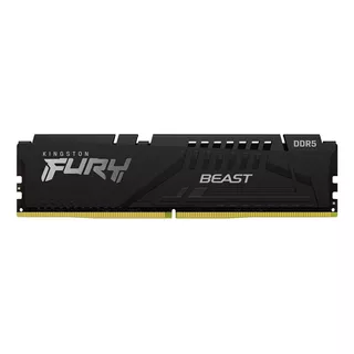 Memória Ram Kingston Fury Beast 1 X 16gb Ddr5 5200mhz Preto