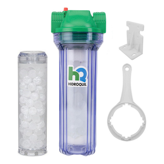 Filtro de agua Sal Polifosfato Anti Sarro Hidroquil Vaso normal 10'' verde