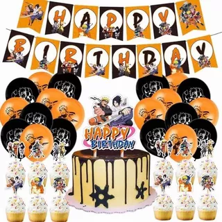 Pack Cumpleaños Naruto Guirnalda Globos