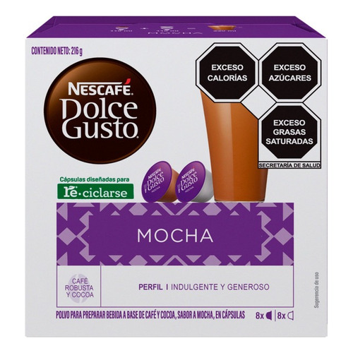 Café Nescafé Dolce Gusto X 16 Cápsulas De Mocha