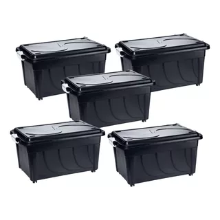 Organizador Caixa Guarda Roupas Quarto Com Tampa Grande 60l