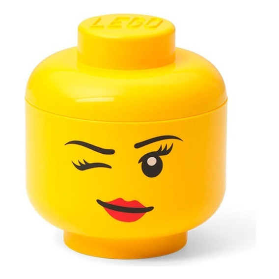 Caja Apilable Organizador Lego® Cabeza Head Mini 4033 Orig Color Amarillo / Winking