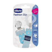 Chicco Clip Fashion Para Chupón, Color Azul