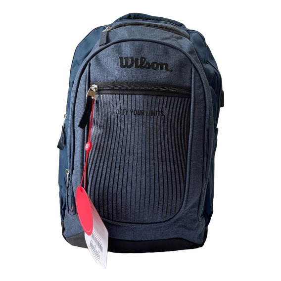 Morral Escolar Bolso Universitario Wilson Ejecutivo Laptop Color Azul Marino