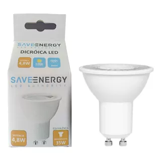 10 Lampadas Led 4,8w Gu10 Dicroica Mr16 2700k Save Energy Cor Da Luz Branco-quente 110v/220v