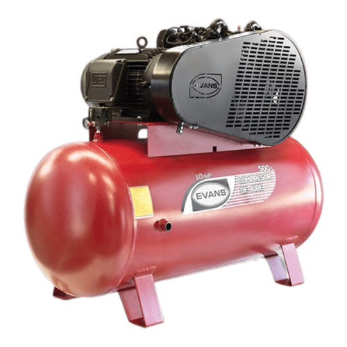 Compresor de aire eléctrico Evans E460ME1000-500 trifásico 500L 10hp 220V/440V rojo