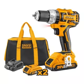 Taladro Inalámbrico Impacto 20v Ingco Brushless 1/2 Pulgadas Amarillo