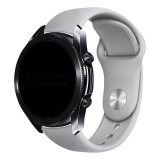 Pulseira 22mm Sport Lisa Para Samsung Gear S3 Frontier Cor Cinza