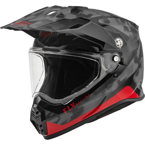 Casco Fly Racing Trekker Pulse Negro Camo/rojo LG Diseño Solid