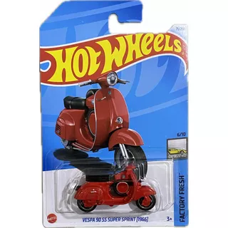 Hot Wheels Moto Vespa 90 Súper Sprint (1966) Roja 6/10 | 24