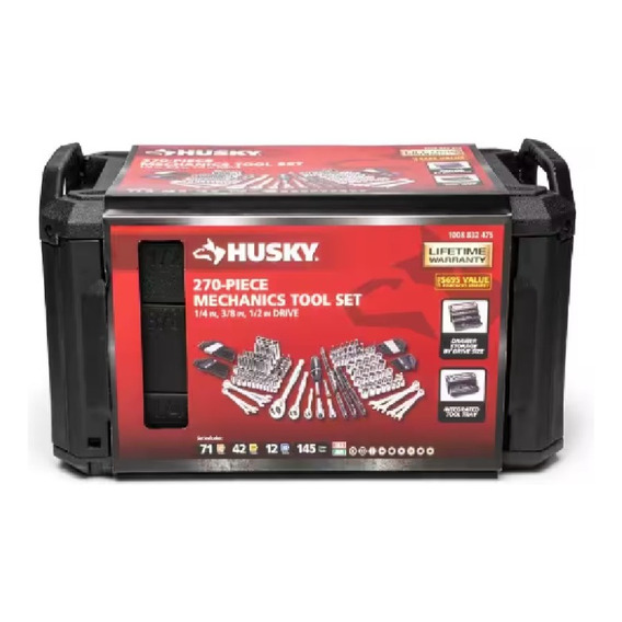 Caja Set Autocle De Herramientas Husky 270 Piezas Original