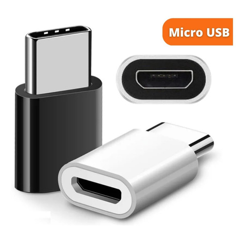 Convertidor micro USB 2.1 P/tipo C macho para teléfono celular, tableta y ratón