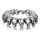 Pulsera De Acero Titanio Calavera Pulsera De 23cm