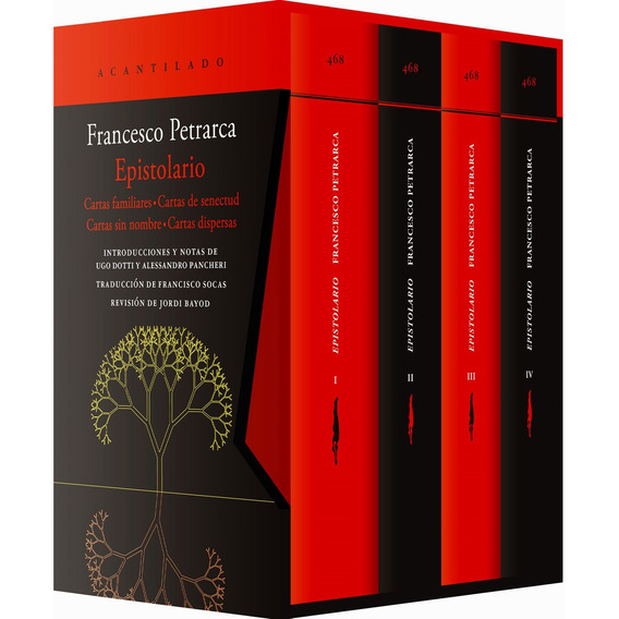 Epistolario (estuche, 4 Volúmenes), De Francesco Petrarca. Editorial Acantilado, Tapa Blanda, Edición 1 En Español