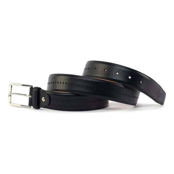 Cinturón Hombre Piel Picado Prada Mx 350301 Color Negro Diseño de la tela Lisa Talla 110.0