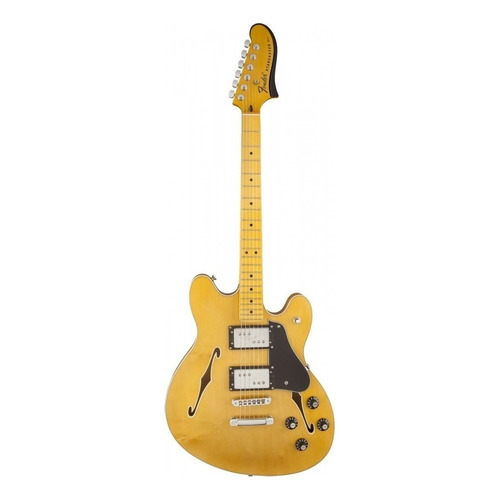 Guitarra eléctrica Fender Modern Player Starcaster de arce natural brillante con diapasón de arce