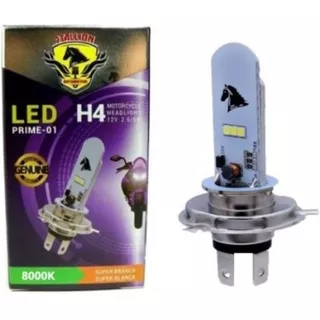 Lâmpada H4 Moto Super Led 8000k Titan Fan Stallion