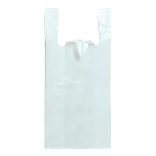 Sacola Alça Camiseta - Branco - 90x100cm - 90 Unid (5kg)