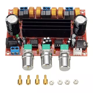 Kit Placa Amplificador Digital 2.1 50w +50w+ 100w = 200w Rms