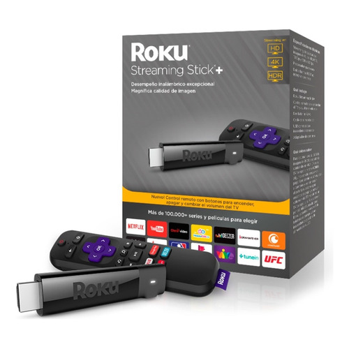 Roku Streaming Stick+ Hd 4k Negro Tipo de control remoto De voz